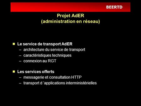 Projet AdER (administration en réseau)