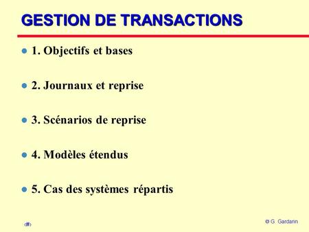 GESTION DE TRANSACTIONS