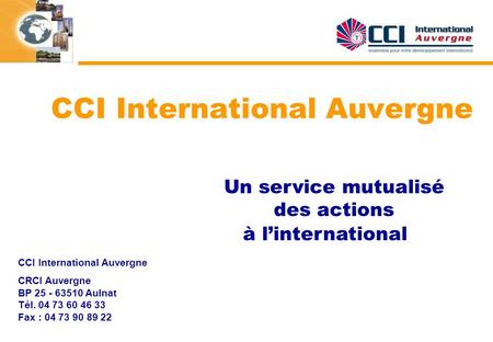 CCI International Auvergne