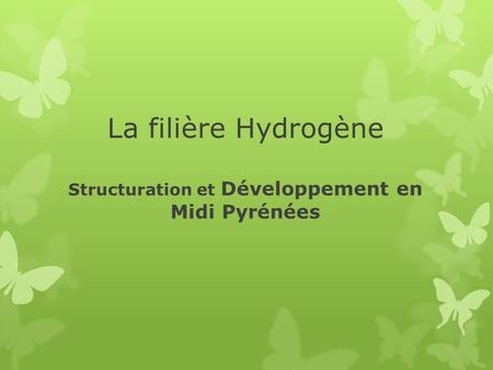 La filière Hydrogène Structuration et Développement en Midi Pyrénées