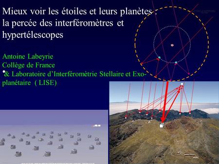 Mieux voir les étoiles et leurs planètes : la percée des interféromètres et hypertélescopes Antoine Labeyrie Collège de France & Laboratoire d’Interféromètrie.
