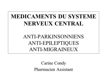 Carine Condy Pharmacien Assistant