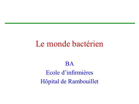 BA Ecole d’infirmières Hôpital de Rambouillet