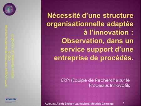 ERPI (Equipe de Recherche sur le Processus Innovatifs