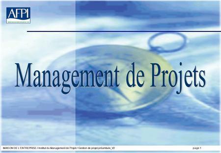 Management de Projets.