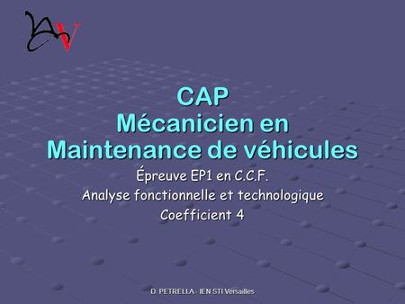 CAP Mécanicien en Maintenance de véhicules