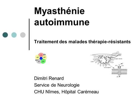 Myasthénie autoimmune Traitement des malades thérapie-résistants