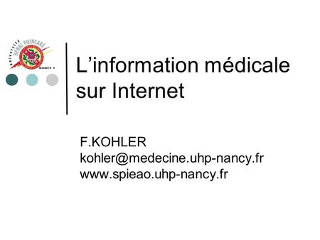 L’information médicale sur Internet