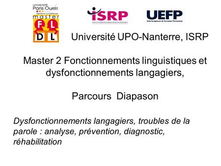 Université UPO-Nanterre, ISRP