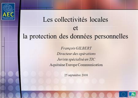 Les collectivités locales et la protection des données personnelles