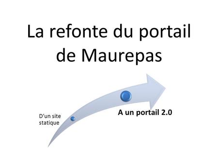 La refonte du portail de Maurepas Dun site statique A un portail 2.0.