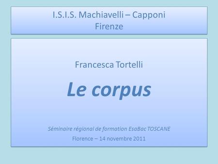 I.S.I.S. Machiavelli – Capponi Firenze