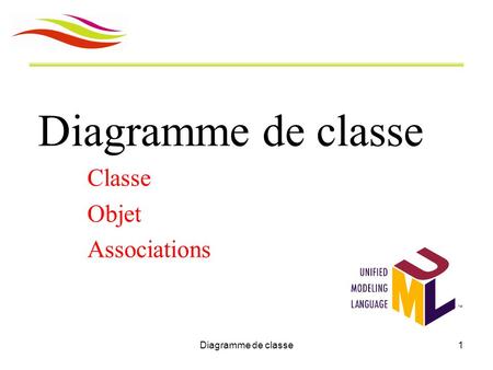 Diagramme de classe Classe Objet Associations Diagramme de classe.