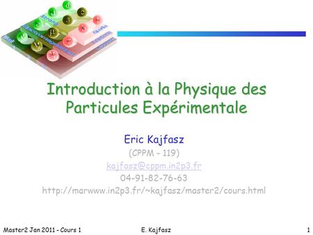 rencontres physique des particules 2012