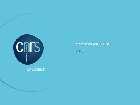 Information MISSIONS 2012 1.