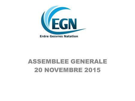 ASSEMBLEE GENERALE 20 NOVEMBRE 2015. Le Conseil d’Animation.