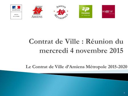 Contrat de Ville : Réunion du mercredi 4 novembre 2015
