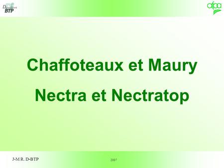 Chaffoteaux et Maury Nectra et Nectratop