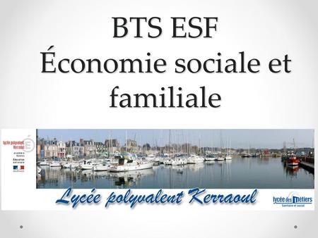 BTS ESF Économie sociale et familiale
