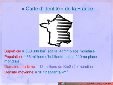 « Carte d’identité » de la France
