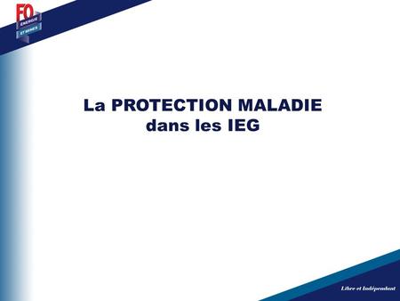 La Protection Maladie dans les IEG
