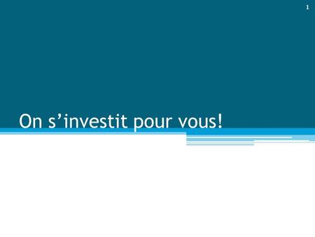 On s’investit pour vous! 1. iA Groupe financier Carolane Juanéda Joanie Mercier Laurence Savard 2.