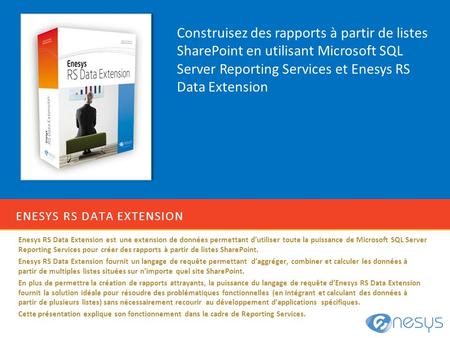 Enesys RS Data Extension