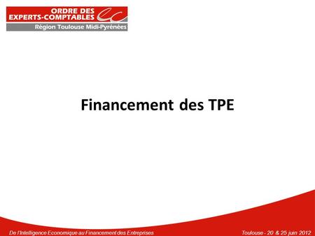 Financement des TPE.
