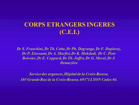 CORPS ETRANGERS INGERES (C.E.I.)