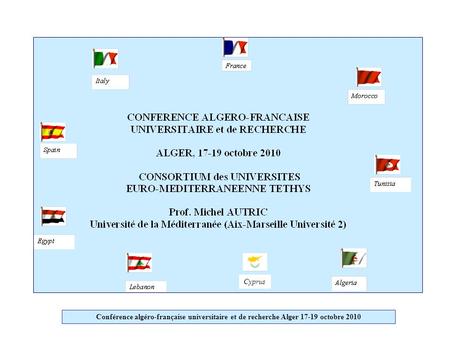 Cyprus Conférence algéro-française universitaire et de recherche Alger 17-19 octobre 2010.