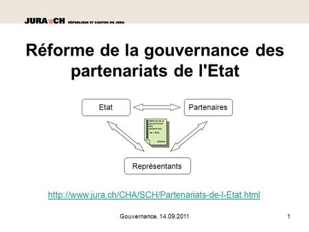 Réforme de la gouvernance des partenariats de l'Etat