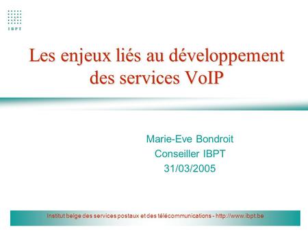 Les enjeux liés au développement des services VoIP