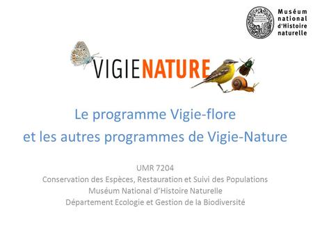 Le programme Vigie-flore et les autres programmes de Vigie-Nature