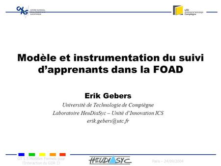 Modèle et instrumentation du suivi d’apprenants dans la FOAD
