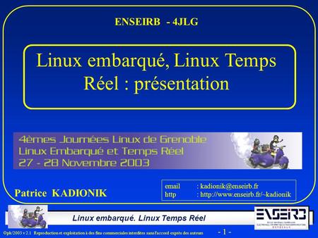 Linux embarqué, Linux Temps Réel : présentation