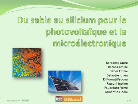 Du sable au silicium pour le photovoltaïque et la microélectronique