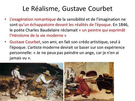 Le Réalisme, Gustave Courbet
