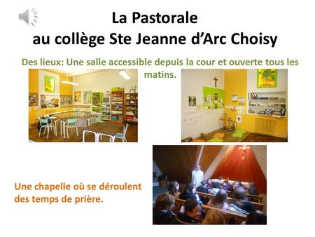 La Pastorale au collège Ste Jeanne d’Arc Choisy