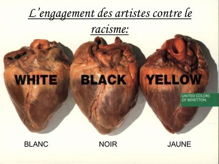 L’engagement des artistes contre le racisme: