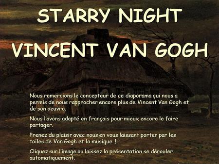 STARRY NIGHT VINCENT VAN GOGH