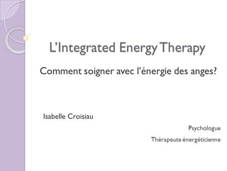 L’Integrated Energy Therapy