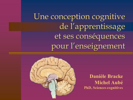 Danièle Bracke Michel Aubé PhD, Sciences cognitives