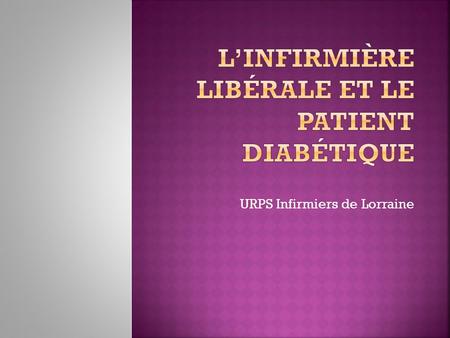L’infirmière libérale et le patient diabétique