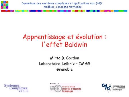 Apprentissage et évolution : l'effet Baldwin