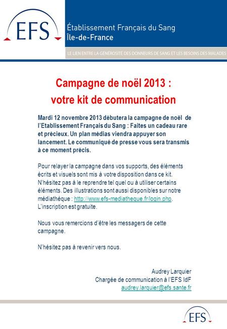 Campagne de noël 2013 : votre kit de communication