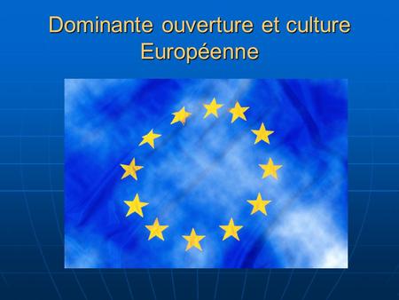 Dominante ouverture et culture Européenne. Vouloir faire un échange cest bien…..