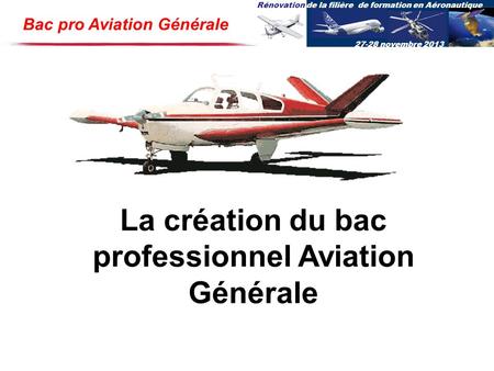 La création du bac professionnel Aviation Générale