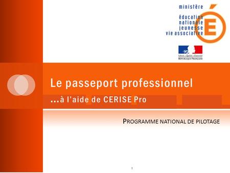 Le passeport professionnel …à l’aide de CERISE Pro