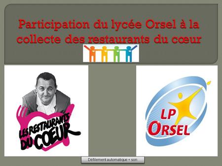 Participation du lycée Orsel à la collecte des restaurants du cœur