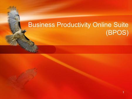 1 Business Productivity Online Suite (BPOS). Microsoft Confidential Ce que nous voyons sur le marché…. Les clients ont de moins en moins demployés pour.